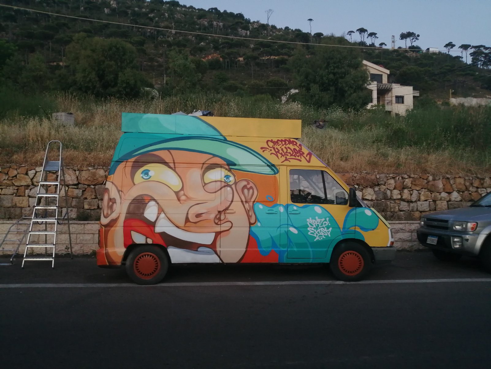 Painted van, Jezzine, Lebanon, 2021.